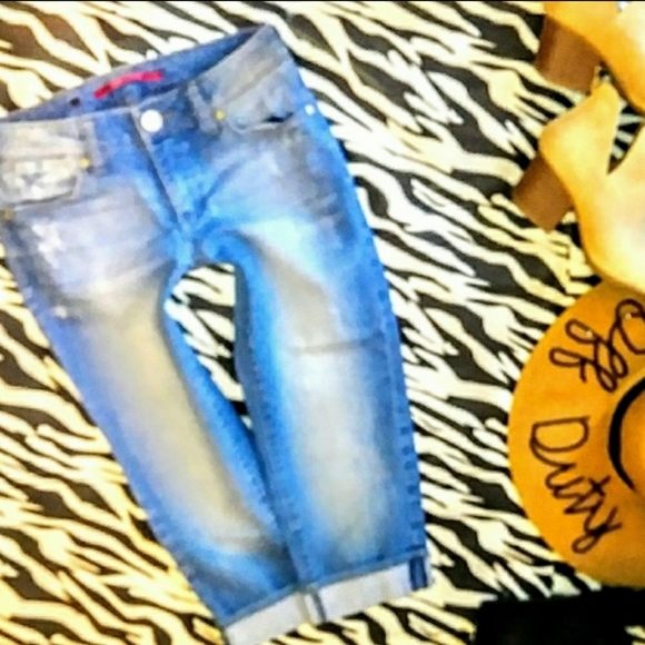 Vigoss Jeans Size 0 Skinny Leg Crop Distressed New - Picture 8 of 11